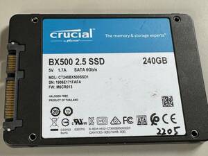 CRUCIAL SSD 240GB【動作確認済み】2205　
