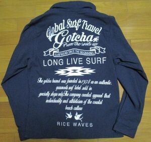 GOTCHA　シャツ　ジャケット　Mサイズ　刺繍　ガッチャ　フード付き　ロゴ　LONG LIVE SURF　サーフィン