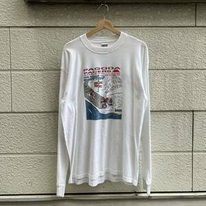 00s USA古着 白 長袖Tシャツ ロンT ロングスリーブ GILDAN ギルダン 両面プリント 袖プリント アメリカ古着 vintage ヴィンテージ Lサイズ