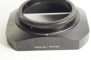 hiK★送料無料 良品★Pentax Takumar 24mm F3.5 φ58mm ASAHI METAL LENS HOOD SMC SUPER ペンタックス レンズフード 角型