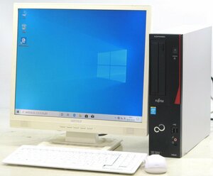 富士通 ESPRIMO D582/Ｇ FMVD04004 ■ 19インチ 液晶セット ■ Pentium-G2020/DVDROM/省スペース/Windows10 デスクトップ