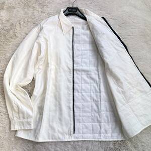 ドルチェ＆ガッバーナ DOLCE&GABBANA オーバーサイズジャケット ブルゾン Mサイズ ホワイト 白色 クロスステッチ コットン D&G ドルガバ