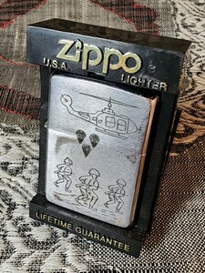 【ベトナムZIPPO】1972年製　ベトナムジッポー「戦闘ヘリコブラ」ジッポ ZIPPO オイルライター ライター USA