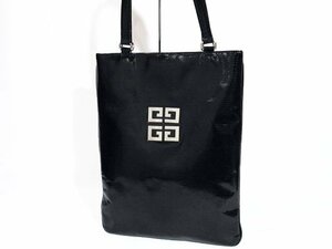 ◆超美品◆GIVENCHY ジバンシー*本革/カーフレザー*リザード型押し*トートバッグ*A4/肩掛け可*4G金具*メンズ*レディース*黒/シルバー金具