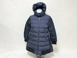 MONCLER モンクレール BLOIS GIUBBOTTO ダウンジャケット フード キッズサイズ レディース ネイビー ナイロン 10 anni 140cm