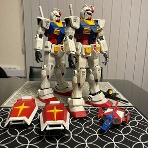 機動戦士ガンダム PG 2体セット　バンダイ ガンプラ　塗装済 ＋ 素組完成品 1/60 RX-78-2 UNLEASHED ではありません　送料着払 RG HG MG