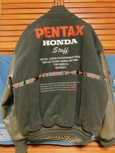 HONDA PENTAX ホンダ　レーシング　チーム　スタッフ　レザー　革　ジャケット　jacket ライダース　NSR500 HRC Racing