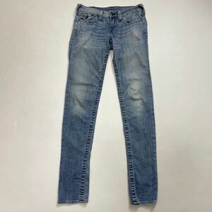 52 TRUE RELIGION トゥルー レリジョン USA製 スキニー デニム パンツ ダメージ加工 ジーンズ Gパン 40415F