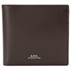 アーペーセー A.P.C. PXAWV H63340 CAE DARK BROWN APC 小銭入れ付 二つ折り財布 ダークブラウン メンズ ウォレット