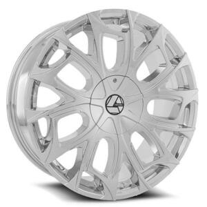 22インチAZARA アザラ 512C クローム ホイール 22x9.5J タイヤセット 5穴 6穴 300c チャージャー エスカレード ナビゲーター