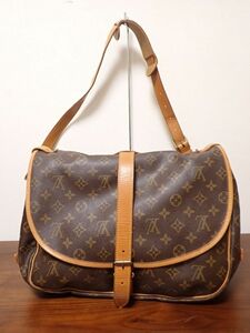 豊G517/14J●Louis Vuitton ルイヴィトン ショルダーバッグ ソミュール モノグラム キャンバス レディース 中古品●