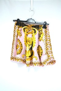 FENDI VERSACE FENDACE Multicolor Silk Skirt フェンディ ヴェルサーチ フェンダーチェ マルチカラー シルク スカート 38 FQ7251AIE3