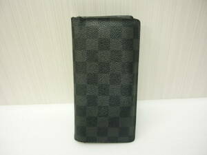 1円～ LOUIS VUITTON ルイ・ヴィトン N62665 ダミエ・グラフィット メンズ 長財布 ポルトフォイユ ブラザ ウォレット 