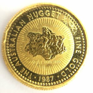K24IG オーストラリア ナゲット金貨 1/10oz 総重量3.1ｇ【CDAS7028】