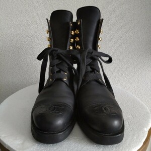 【CHANEL】編み上げブーツ/size36