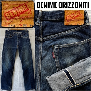 色落ちサンプル級 旧DENIME Lot903 w32 ドゥニーム オリゾンティ期 XXモデル 革パッチ DENIME ORIZZONITI 鬼ヒゲ 隠しリベット