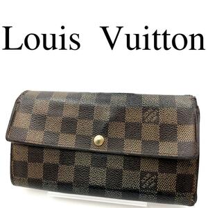 Louis Vuitton ルイヴィトン 長財布 ブラウン系 ダミエ PVC