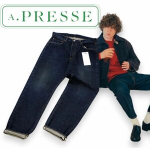 正規品 未使用 22FW A.PRESSE Washed Denim Pants アプレッセ ヴィンテージ加工 ウォッシュド デニムパンツ ジーンズ インディゴ 30 JK-16