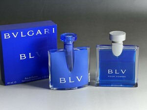 51113▽ブルガリ 香水 BVLGARI ブルー オードパルファム 40ml MADE IN ITALY 残量9割前後 ブループールオム 50ml 残量50% まとめて2個