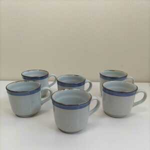 砥部焼 登山窯 コーヒー カップ 6客 セット 和食 器 陶器 マグカップ 工芸品 日本 コレクション 伝統 焼物 
