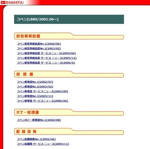 ★111★ コペン L880K JB-DET サービスマニュアル (解説書 修理書 配線図集)＋パーツリスト2024年CD版 印刷可 F