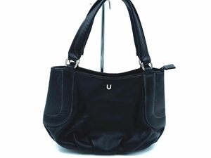 U by ungaro ユーバイウンガロ レザー ハンド バッグ 黒 ■■ ☆ ead0 レディース