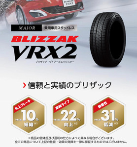 2024年製入荷!! BS VRXⅡ 155/65R14 四本セット BRIDGESTONE BLIZZAK ブリヂストン ブリザック VRX2 沖縄/離島除き全国一律