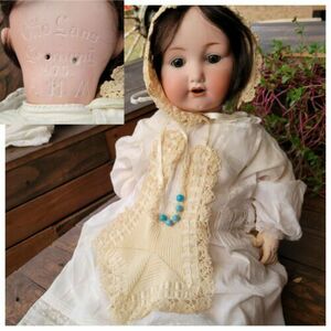 Otto Gans Antique Armand Marseille 975 A.1 1.M Bisque doll, Germany, 22" As Is 海外 即決