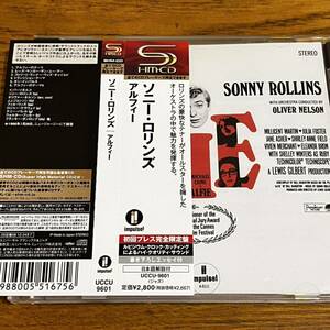 CD 帯付き ソニー・ロリンズ SONNY ROLLINS ALFIE 日本語解説有り ディスク良好 SHM-CD 
