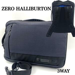 入手困難ZERO HALLIBURTON ゼロハリバートン ビジネスバッグ 3WAY ブリーフケース リュック ネイビー NAVY 紺 パソコン 収納 PC 美品