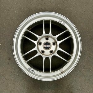 補修前提　社外ホイール1本　ENKEI RACING RPF01(エンケイレーシング)　シルバー　18×7 1/2J　+48　114.3　5穴