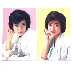 岡田有希子　ブロマイド　２枚セット　写真 サイズ 90 mm × 140 mm