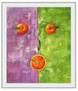 油絵　抽象画　『オレンジ』　F12号（50x60cm）