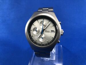 【希少!! 稼働品!!】イリノイ・クロノグラフ・デイト[illinois CHRONOGRAPH]クォーツ式メンズ腕時計【中古品】