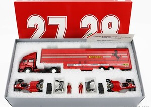 1:43 Brumm フェラーリ F1 トランスポーター & 126 C4 セット 1984 モナコGP Alboreto Arnoux Ferrari Set