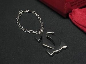 1円 ■美品■ Cartier カルティエ マストライン キーホルダー バッグチャーム アクセサリー レディース メンズ シルバー系 BL0473