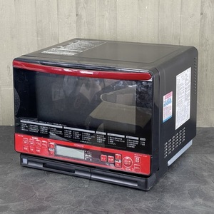 日立 スチームオーブンレンジ 【中古】動作保証 MRO-RS8 ヘルシーシェフ 家電製品 赤x黒/57256