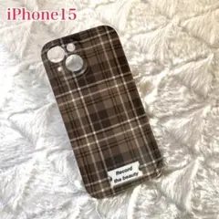 【まとめ割あり】iPhone15 ソフトケース カバー チェック 韓国 スマホ