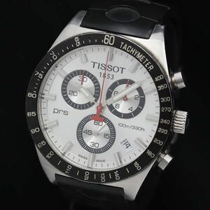 1円 稼働 ティソ T-スポーツ T044417A クロノグラフ デイト QZ シルバー文字盤 メンズ腕時計 TKD 0916000 5NBG1