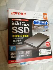 ☆未使用品☆ BUFFALO 【SSD-PG480U3-BA】外付けSSD ポータブル 480GB USB3.2(Gen1)対応