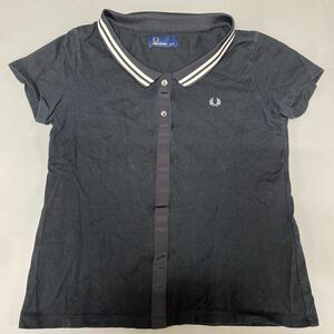 フレッドペリー FRED PERRY レディース　ポロシャツ　Mサイズ ブラック　黒　日本製　MADE IN JAPAN