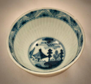 アンティークマイセン茶碗 中国風 18世紀ぐらい アンティーク 骨董品 ビンテージ