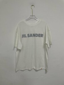 Jil Sander ジルサンダー プリント ロゴ コットン Tシャツ 男女兼用 ホワイト 希少 中古 サイズ:M