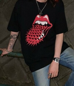 即決 希少 未使用 ヒステリックグラマー THEE HYSTERIC XXX ローリングストーンズ ヴィンテージ加工 半袖 Tシャツ 希少サイズXL