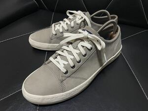 【美シルエット】極美品 COLE HAAN コールハーン C23942 7M≒24.5cm レザーシューズ レザースニーカー グレー メンズ カジュアル 春夏