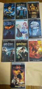 中古UMD for PSP/映画 10枚 ハリー・ポッター、ハムナプトラ、スパイダーマン 2、ティム・バートンのコープスブライド、ダークナイトなど