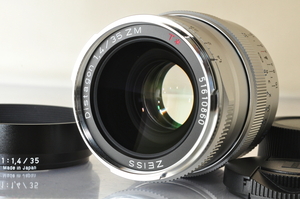 ★★新品同様 Carl Zeiss Distagon T* 35mm F/1.4 ZM Lens for Leica M Mount Silver♪♪#5813