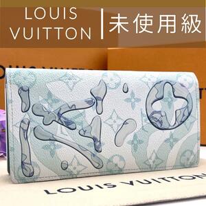 【希少 未使用級】RFID IC ルイヴィトン　Louis Vuitton　ポルトフォイユ ブラザ モノグラム アクアガーデン M82306　二つ折り　長財布