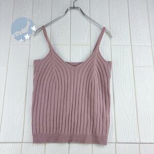 【美品】GRL ニットキャミ　ピンク　サイズ40(L)