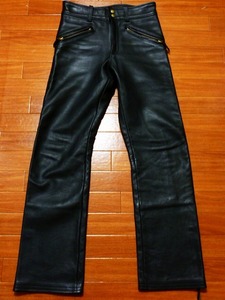 FOURSPEED フォースピード レザー ブーツカット パンツ RIDING LEATHER PANTS ベジタブルタンニン 牛革 ステアハイド 